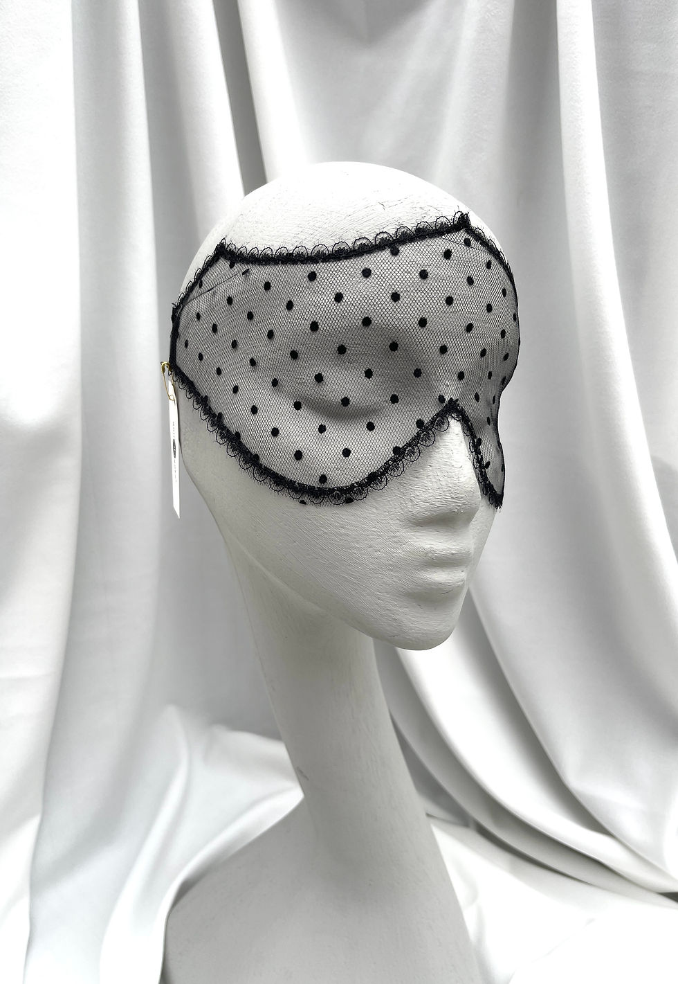 Thumbnail: Black polka dot Masquerade Mask