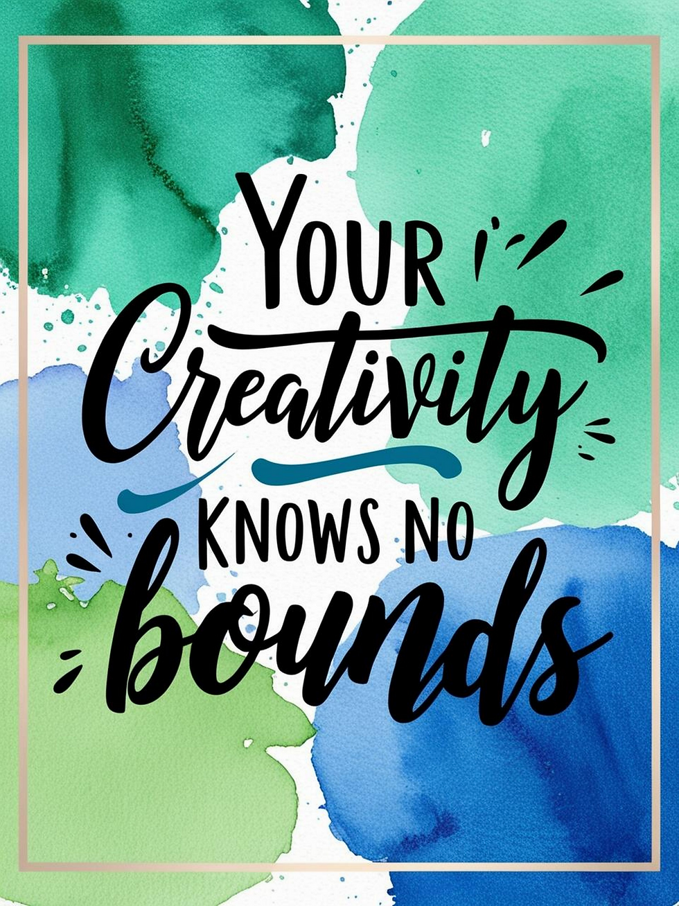 Zazzle Your Creativity Knows No Bounds Poster (Front)