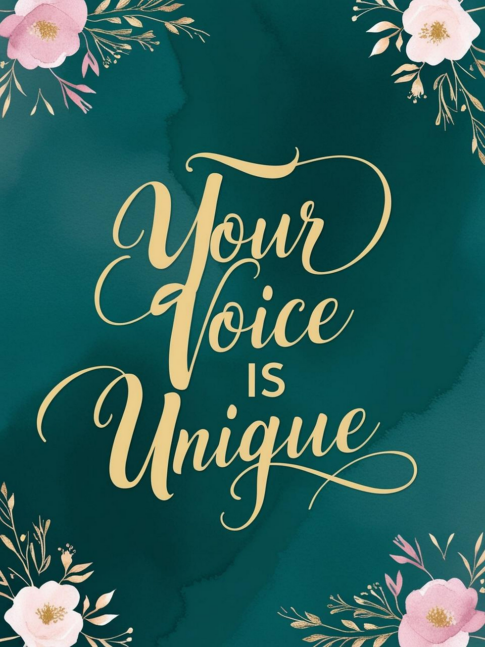 Zazzle Your Voice Is Unique Poster (Front)