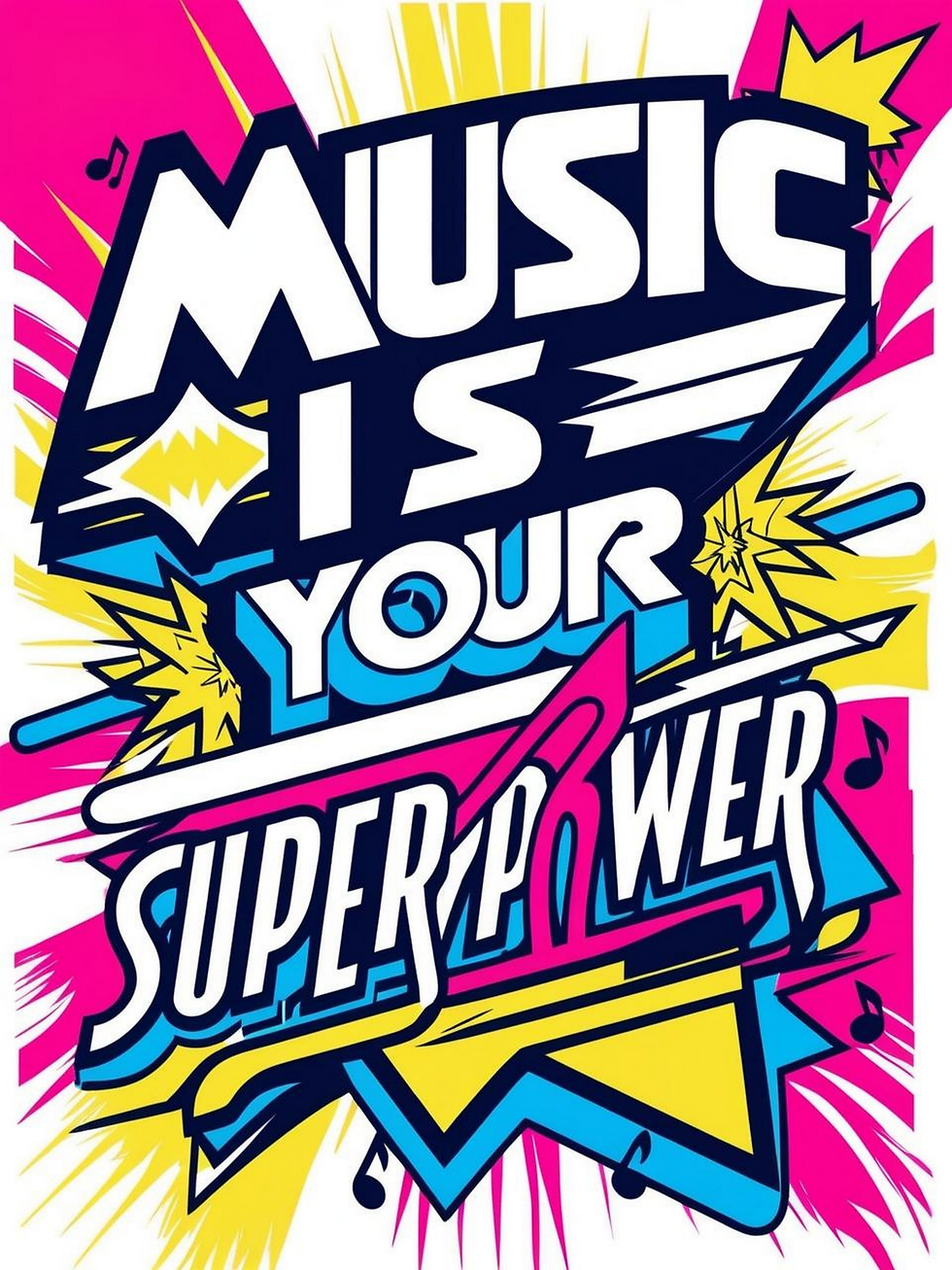 Zazzle Music Is Your Superpower Poster (Front)