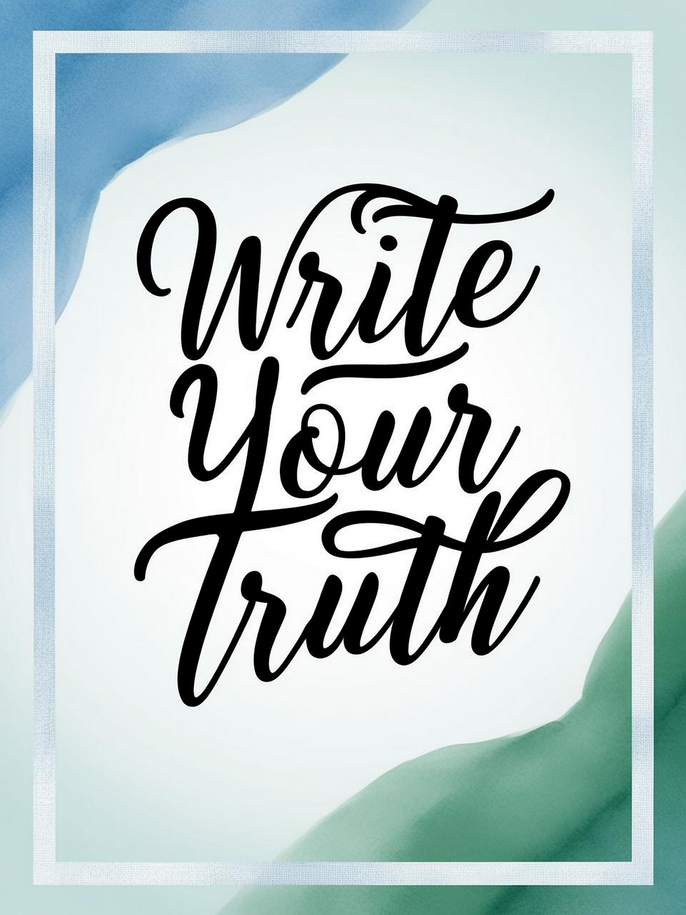 Zazzle Write Your Truth option 2 Poster (Front)