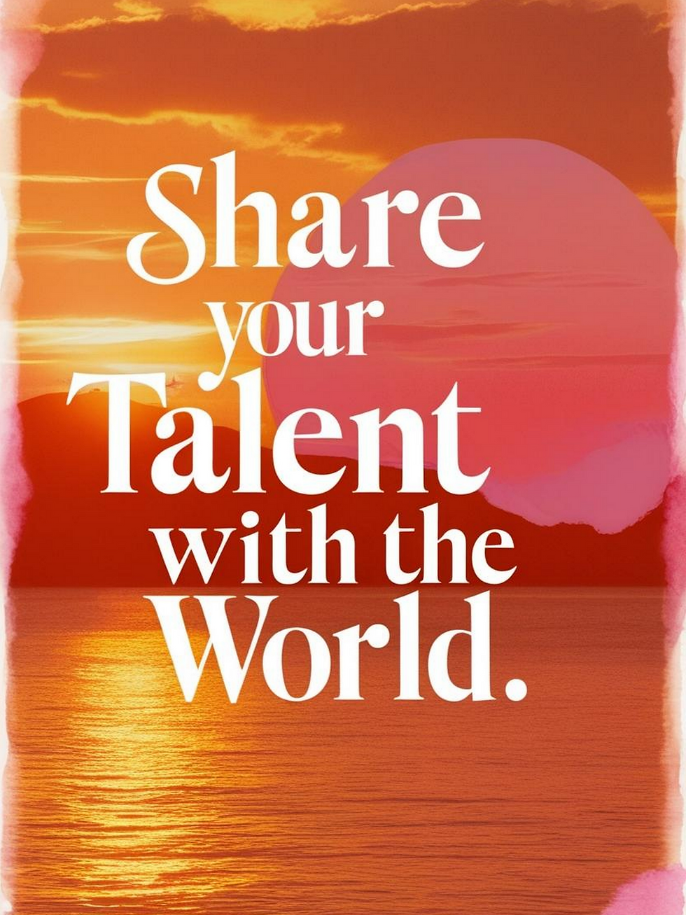 Zazzle Share Your Talent With The World Poster (Front)