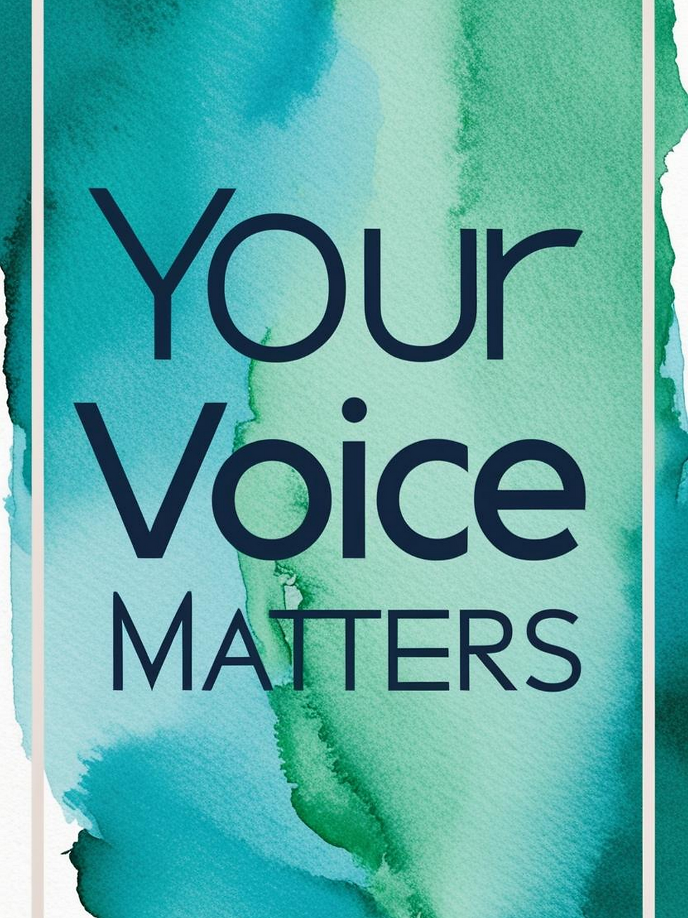 Zazzle Your Voice Matters Poster (Front)