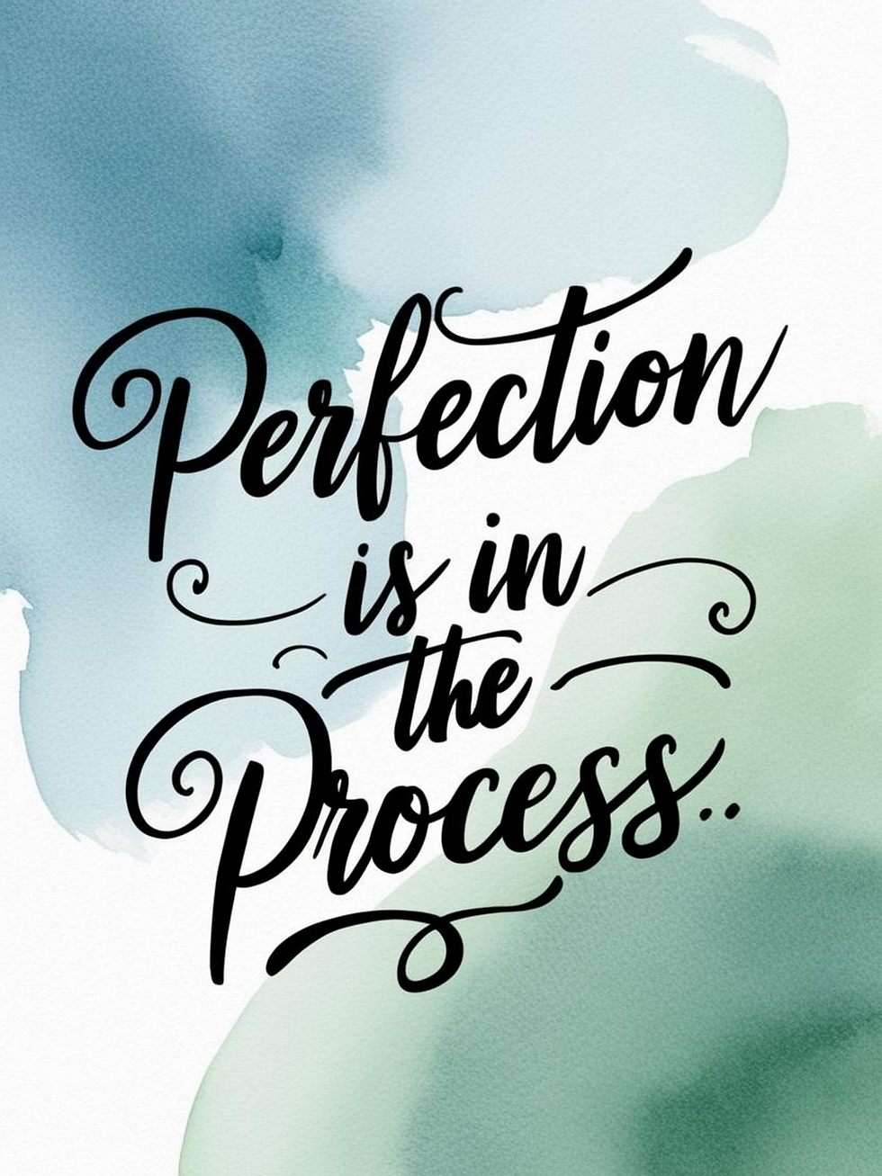 Zazzle Perfection Is In The Process option 2 Poster (Front)