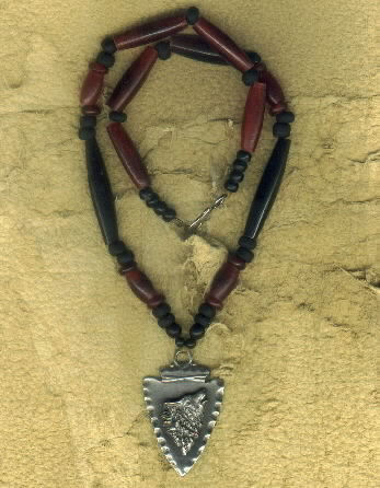 Howling Wolf/Arrowhead Pendant