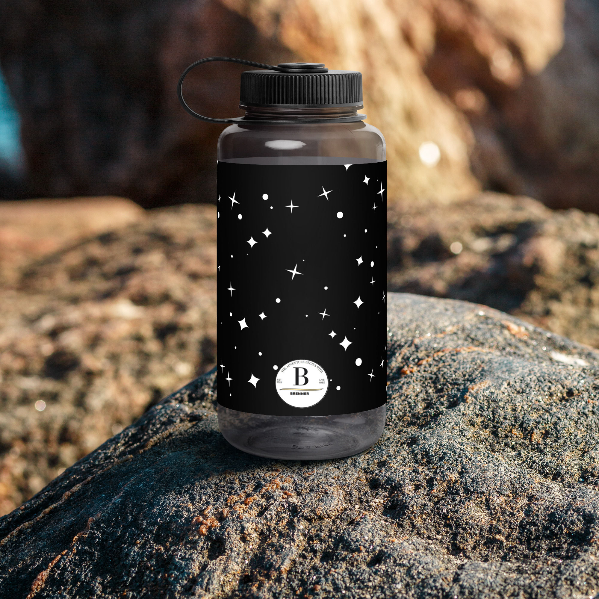 Wide mouth plastic water bottle