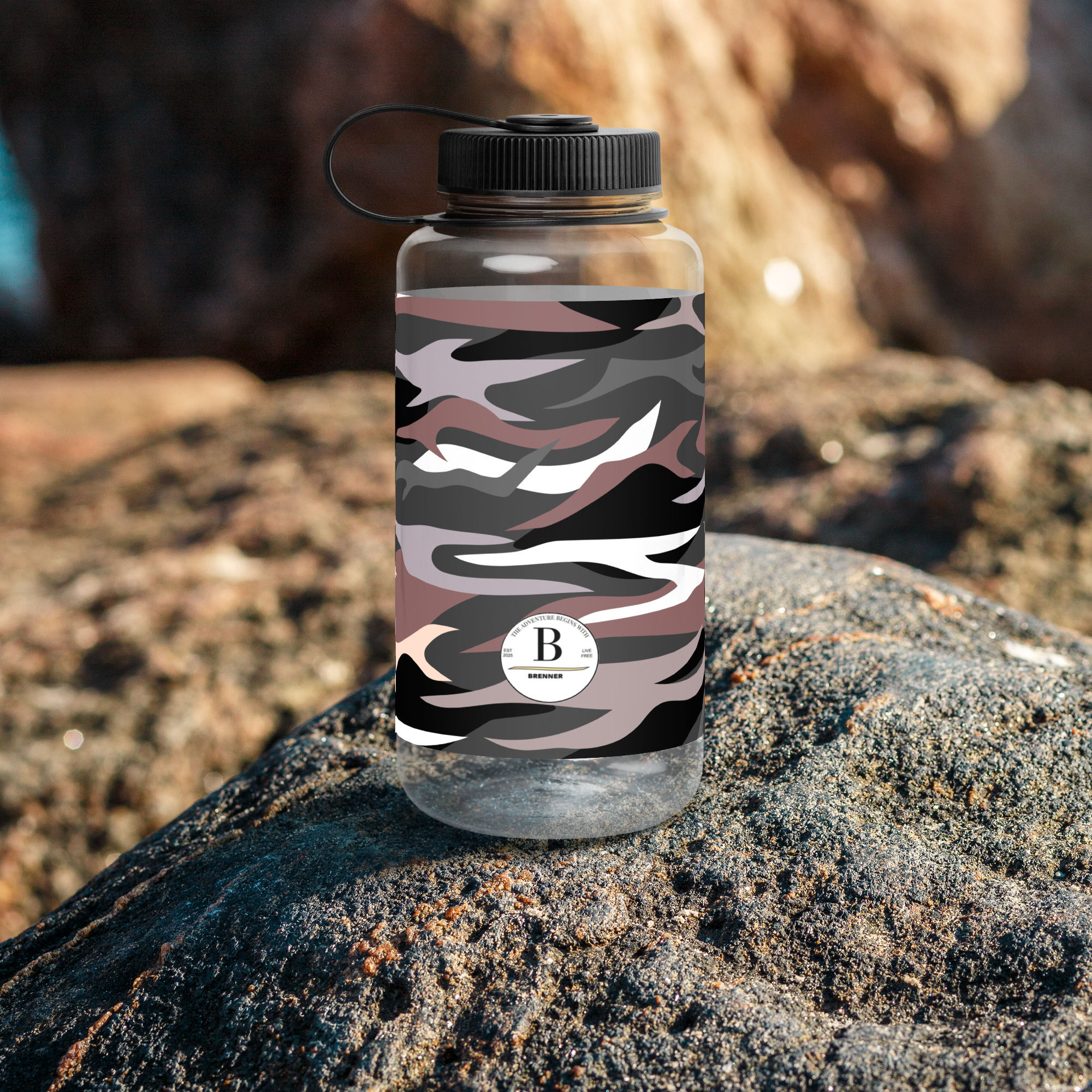 Wide mouth plastic water bottle