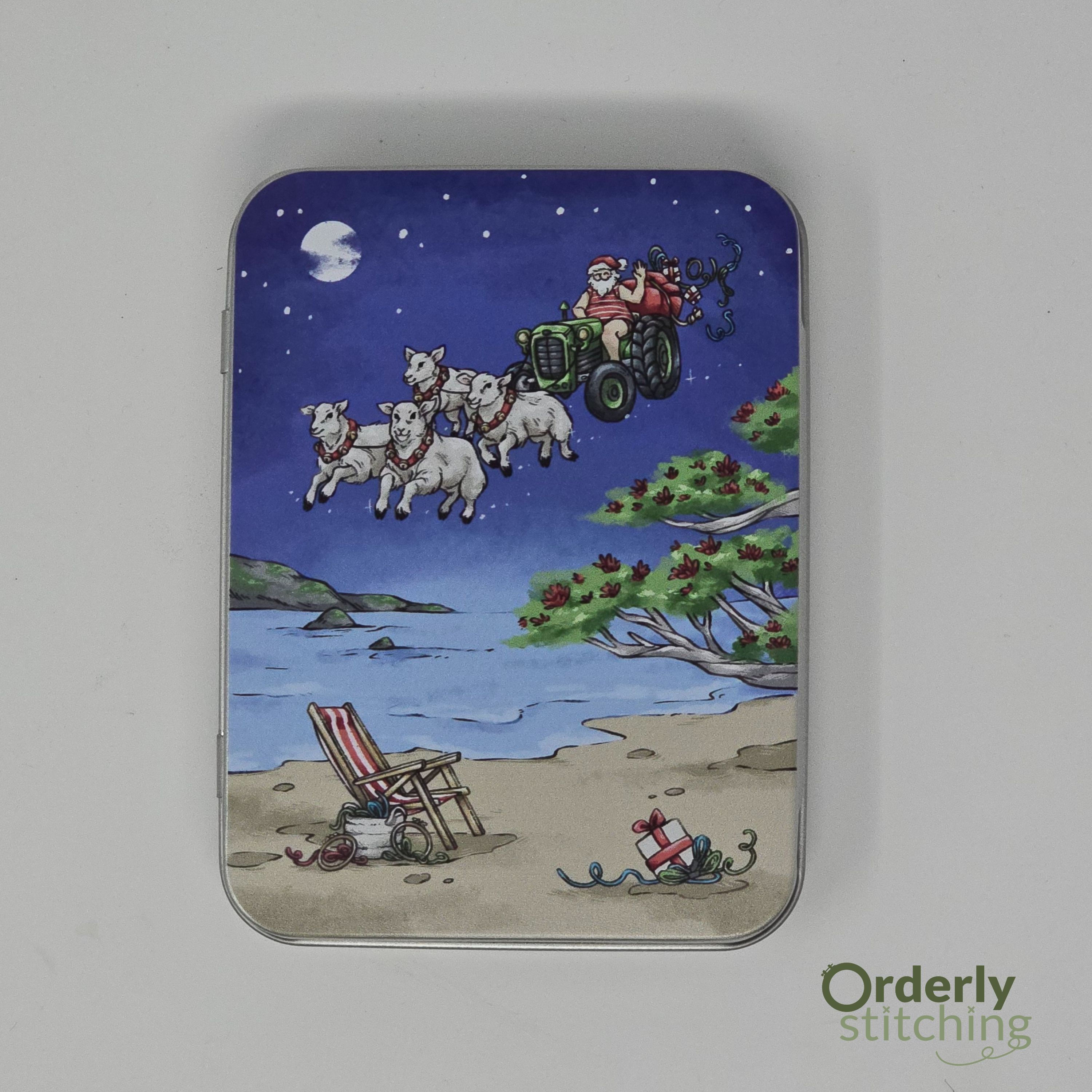 New Zealand Santa - Small Sewing Tin