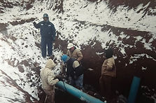 pipeline in the snow