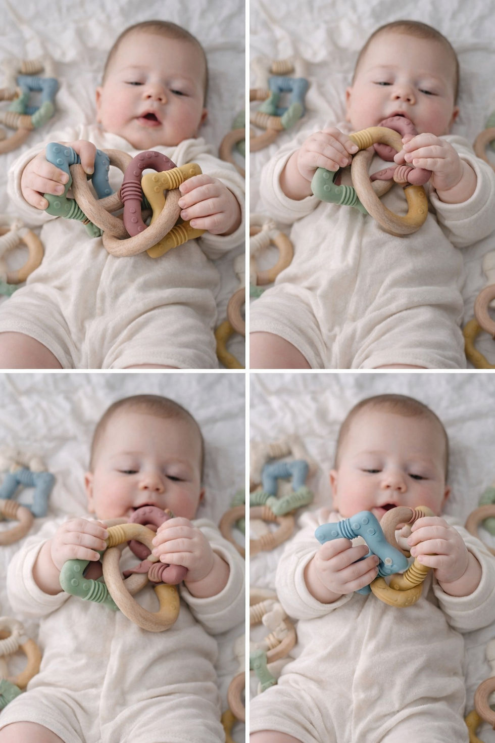 Thumbnail: Natural Wooden & Silicone Teething Rattle ⭐️  🩵