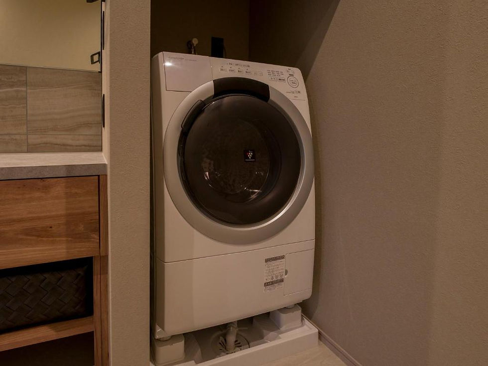 washing machine available in room