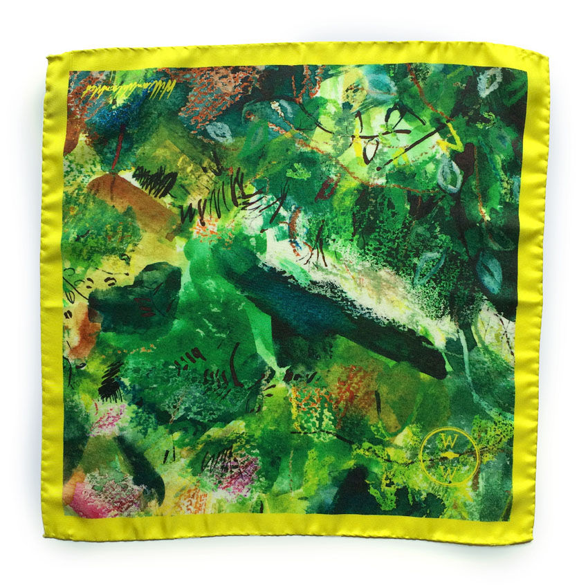 Thumbnail: Watson West Silk Pocket Square  'Brimham'