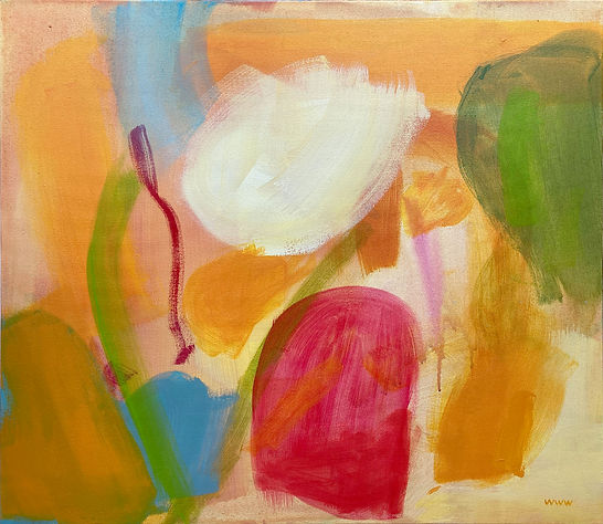 Flowers from Columbia Road 2, an original Acrylic on canvas by William Watson-West from the A New Normal collection