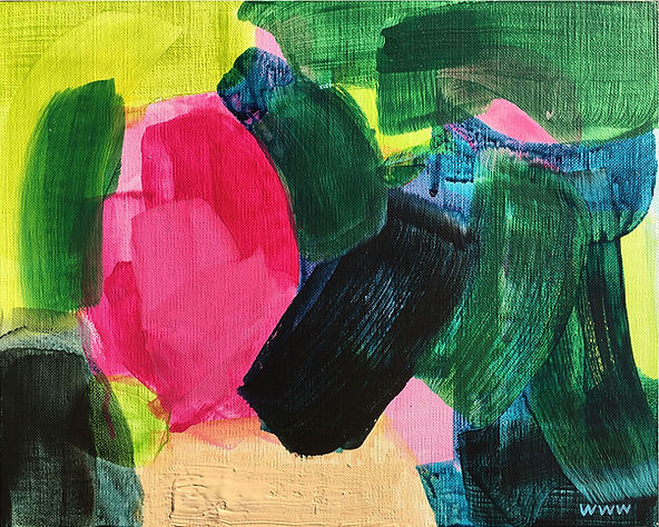 April Peony, an original Acrylic on linen board by William Watson-West from the Artist Support Pledge collection