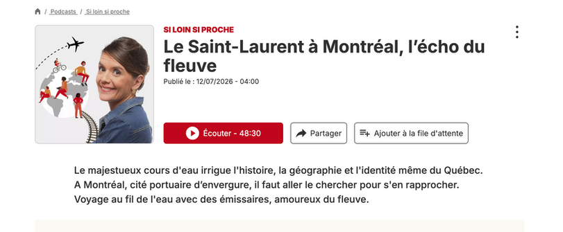 Un balado pour entendre le Saint-Laurent