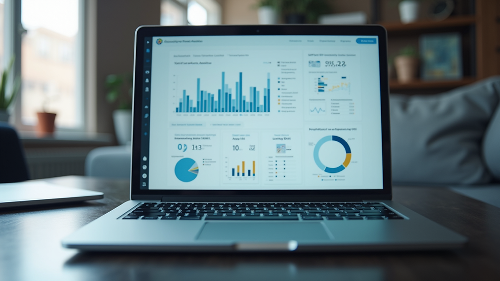 Close-up view of a laptop screen displaying workforce analytics dashboard
