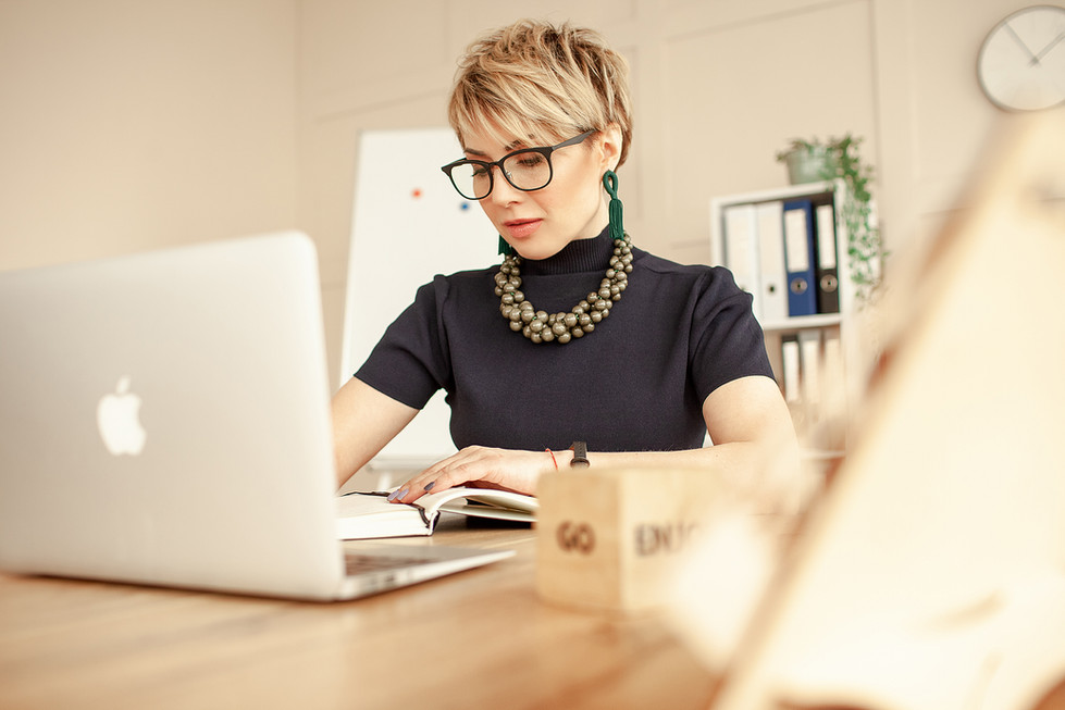 Businessfrau auf dem Bild