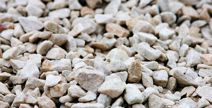 Granite in a pile delivered to a customers location from beautiful lawns