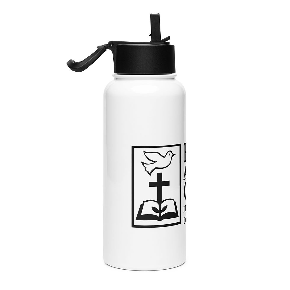 Thumbnail: Faith & Grace Stainless Steel Water Bottle – 32 oz with Straw Lid