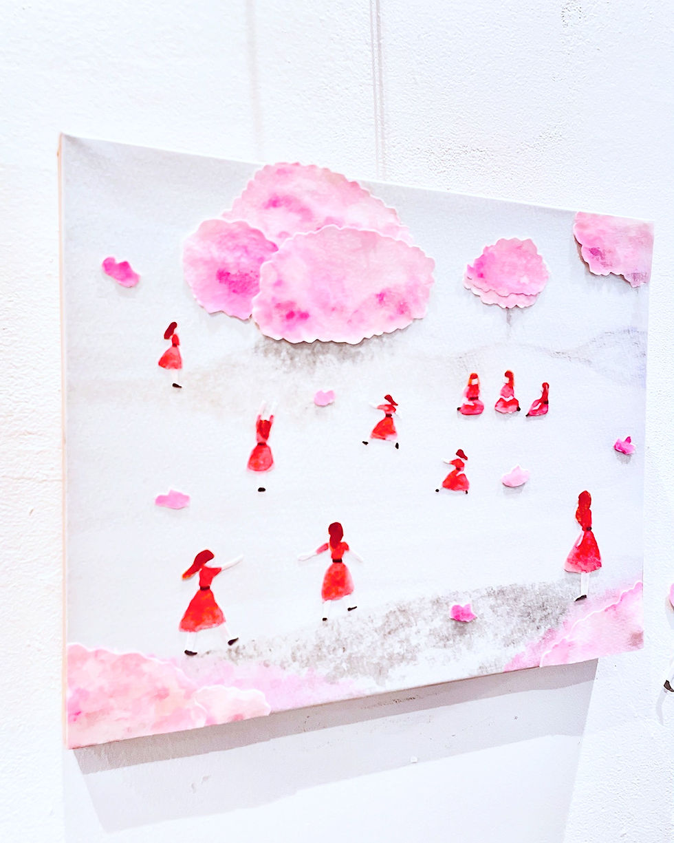 桜をモチーフにした美しいアート作品
