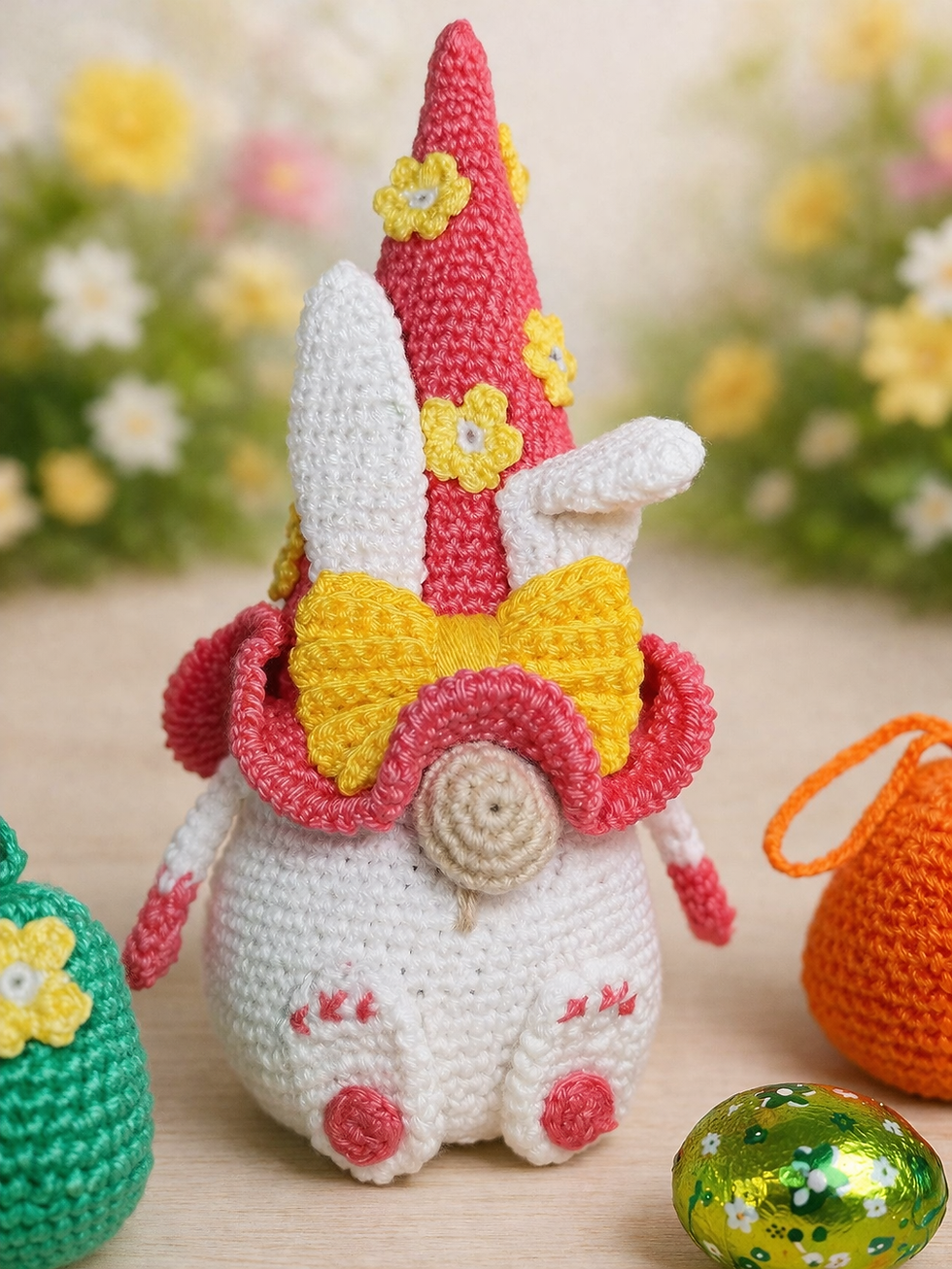 gnomo amigurumi all'uncinetto