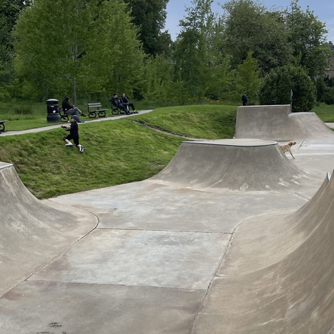 Skatepark ramps on a sunny day. Discover New, Inexpensive & Low Cost Activities in Harrogate.