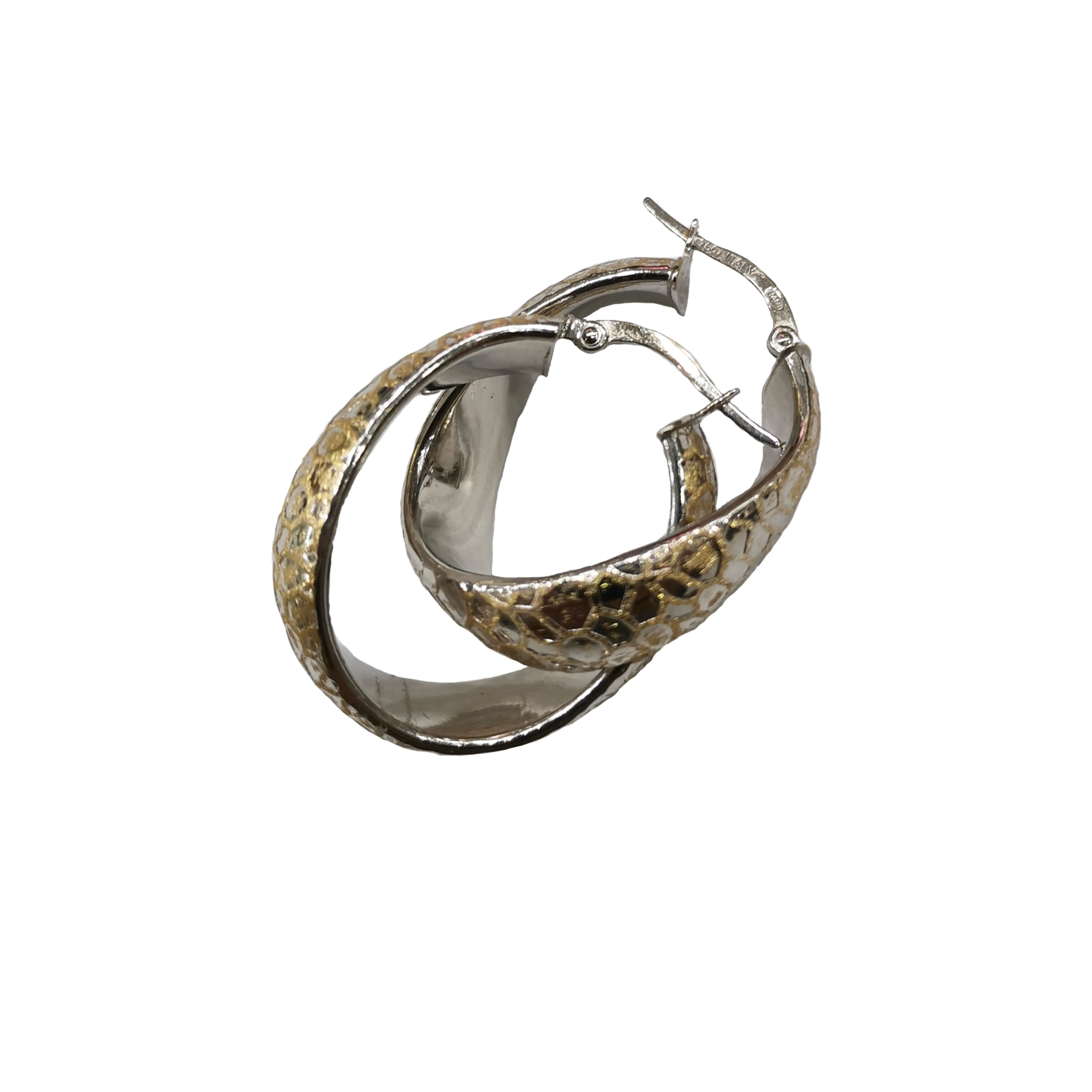 18K White Gold Earring