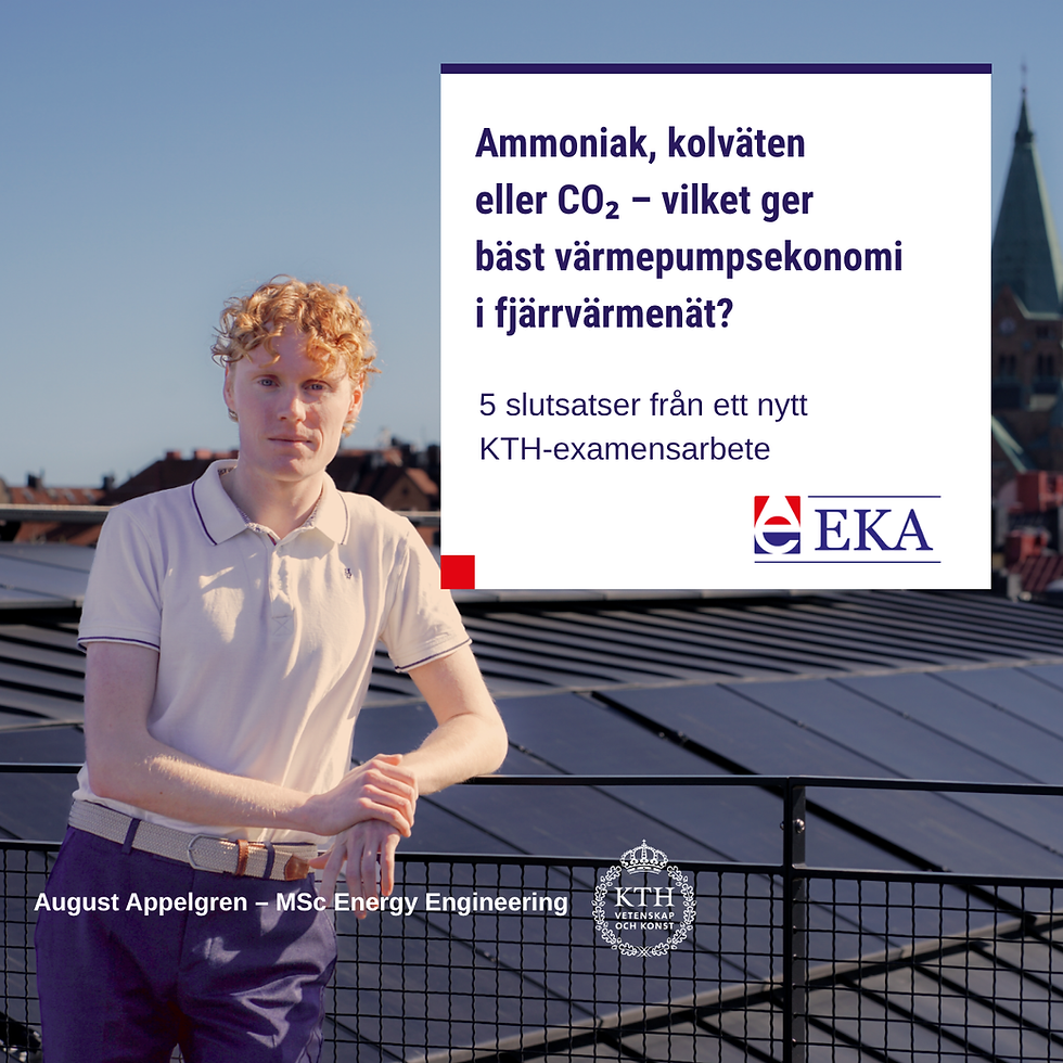 Ammoniak, kolväten eller CO₂ – vilket ger bäst värmepumpsekonomi i fjärrvärmenät?