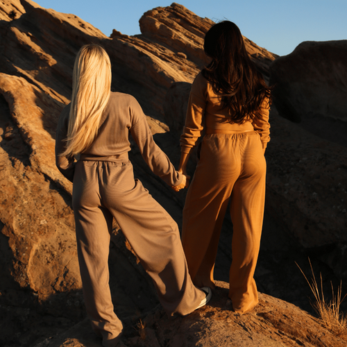Waffle Core Wide Leg Pants | The Set Shop