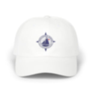 Nautical Compass Dad Cap — Vintage Sailboat Embroidered Baseball Hat