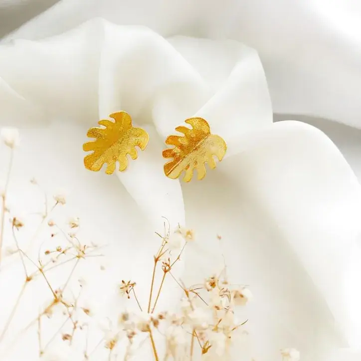 Leaf Stud Earrings