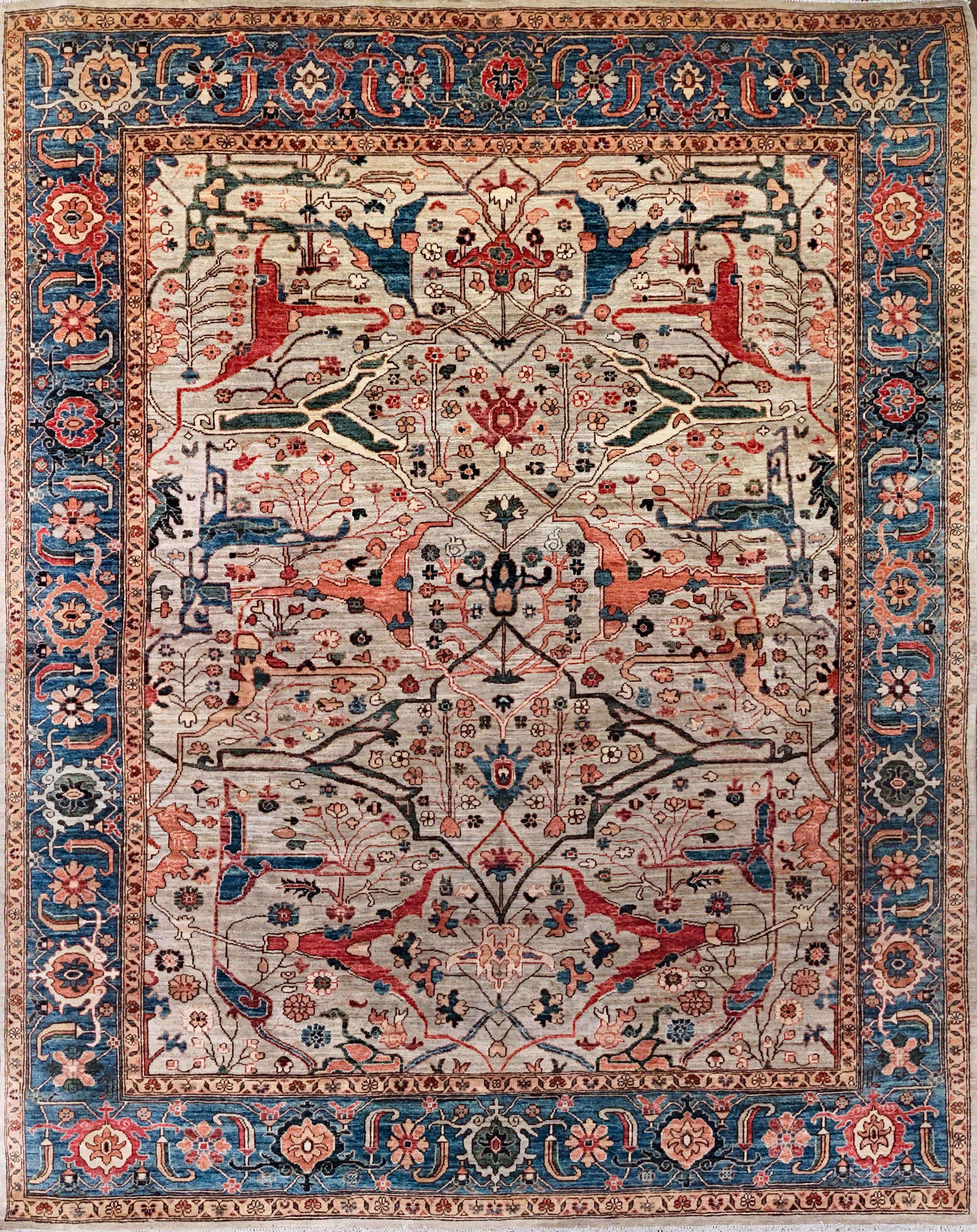 8x10 Handmade Wool Pak Serapi Pale Taupe - 0102-180