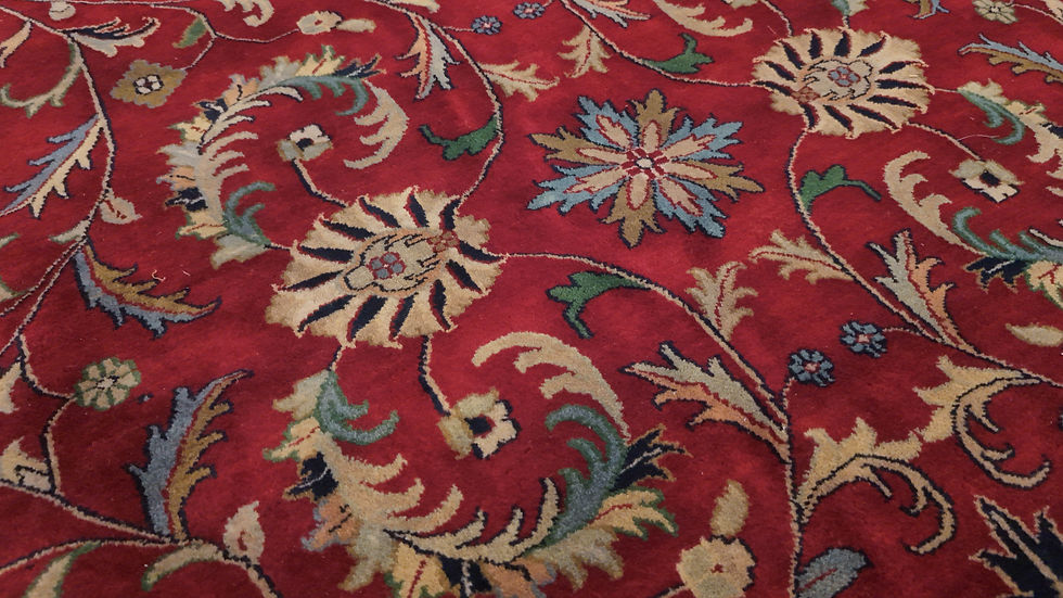 Thumbnail: 12x18 Handmade Wool Indian Mahal Sarouk Deep Red - CON-LAYAC4