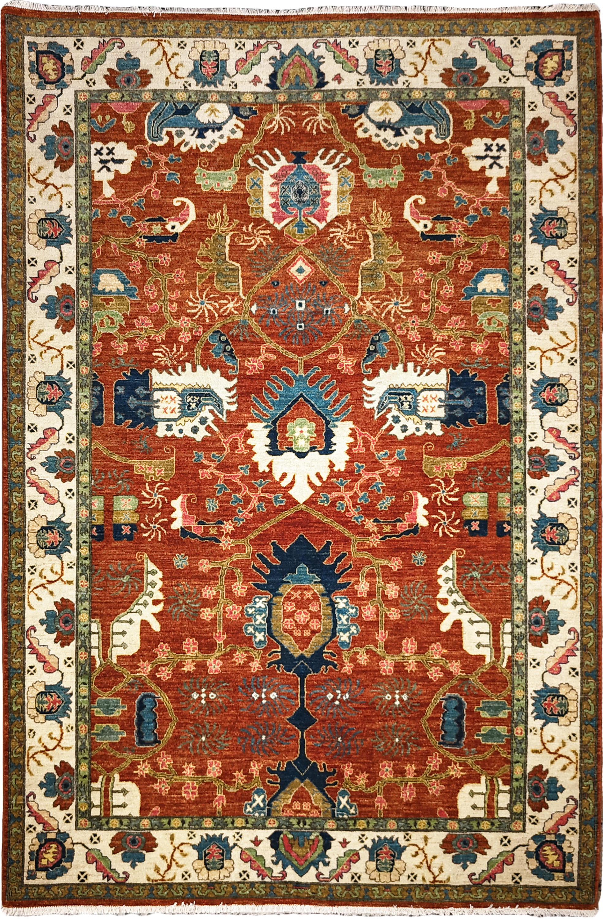 6'2" x 8'10" Handmade in Pakistan - 1870-78