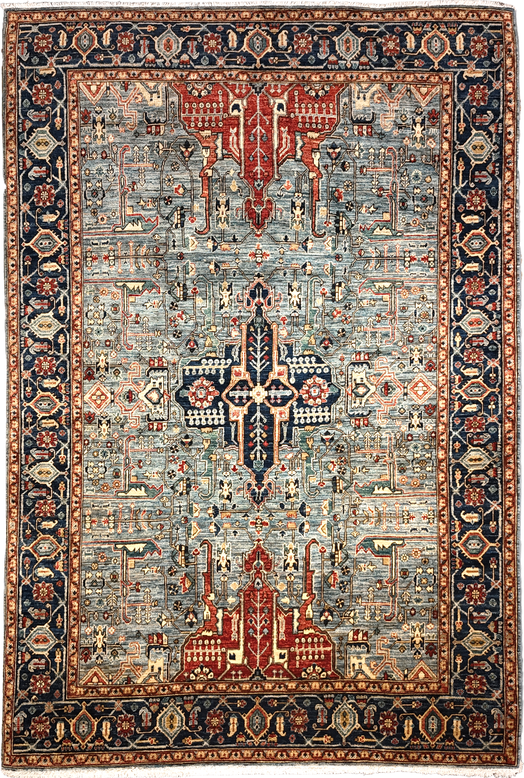 9'0 x 6'2" Handmade Pak Serapi Traditional Design - 1993-353