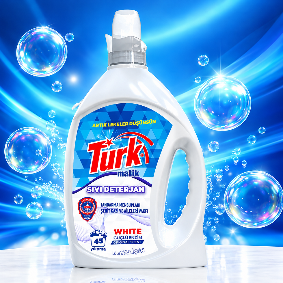 Turkmatik liquid detergent for white