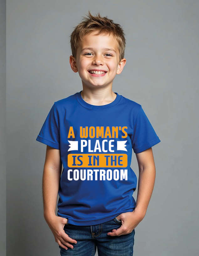 a woman's place is in the curtroom Unisex Printed Graphic T-Shirt