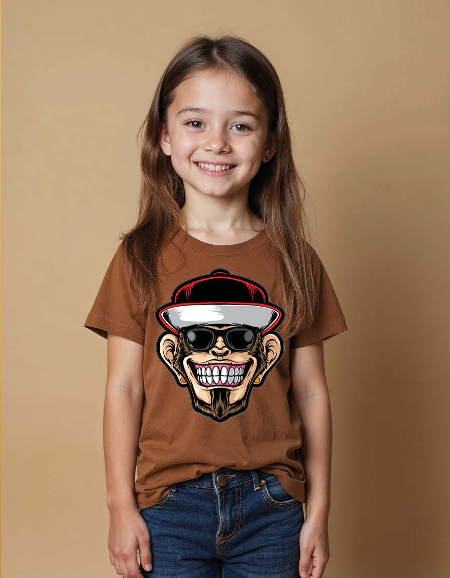 Thumbnail: Hat cap on monkey Unisex Printed Graphic T-shirt
