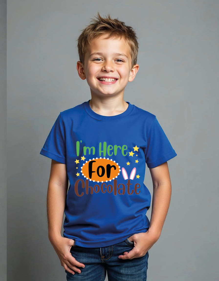 Thumbnail: i'm here for chocolate Unisex Printed Graphic T-Shirt For Mens, Womens & Kids