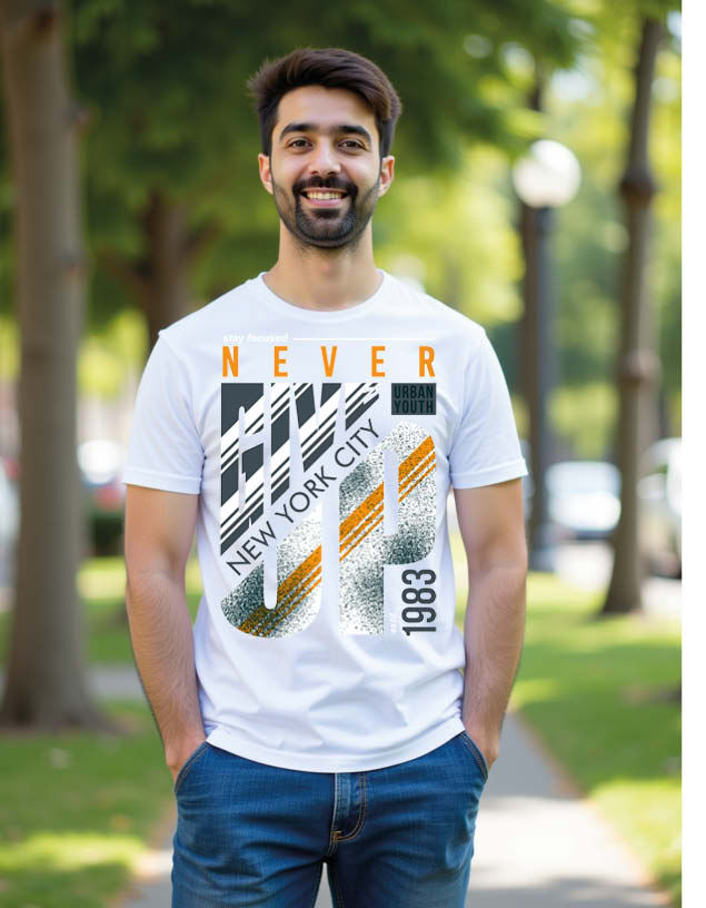 Thumbnail: never give up new york city Unisex Printed Graphic T-Shirt for Mens,Womens & Kid