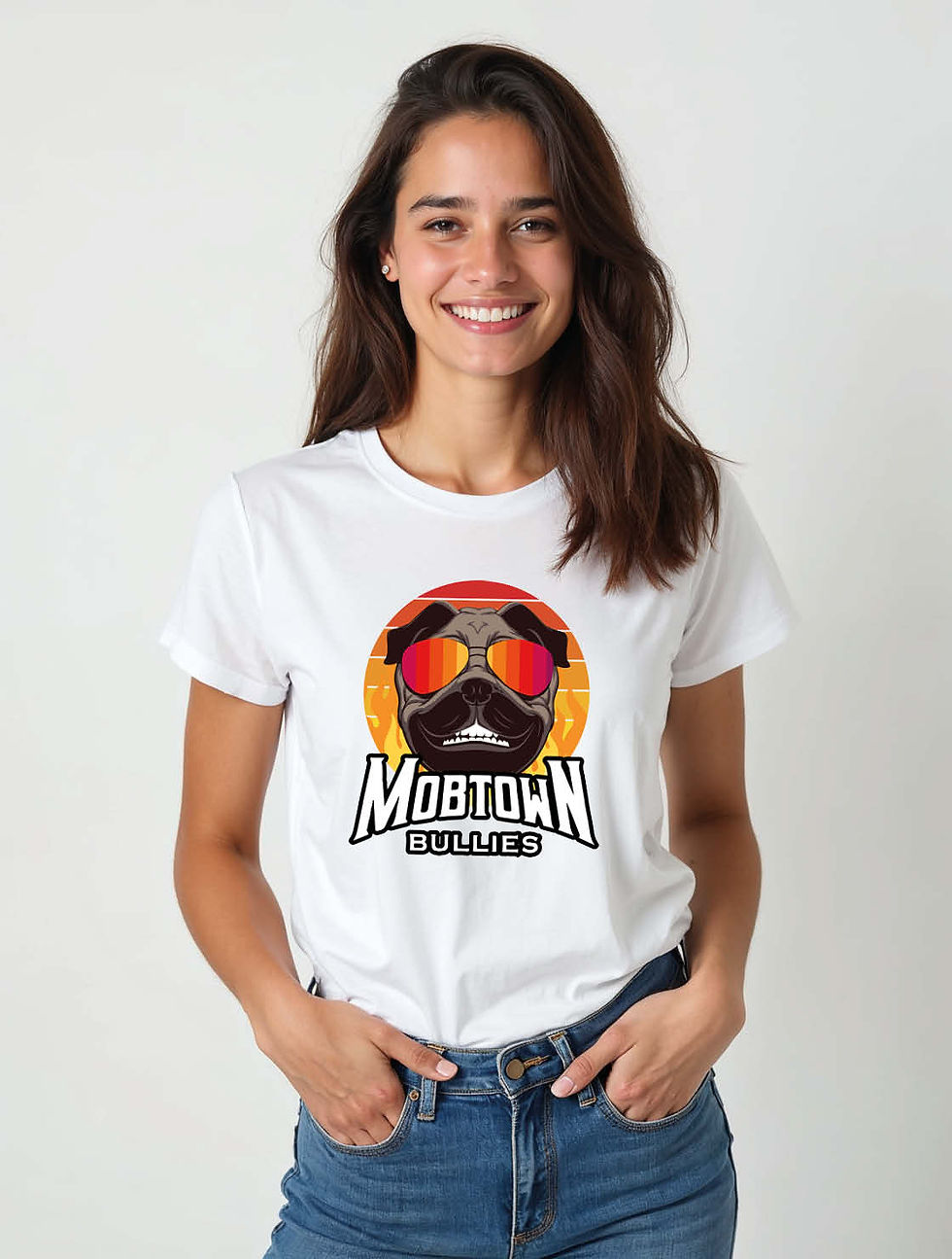 mobtown bullies Classic Unisex Printed Graphic T-Shirt for Mens,Womens & Kids