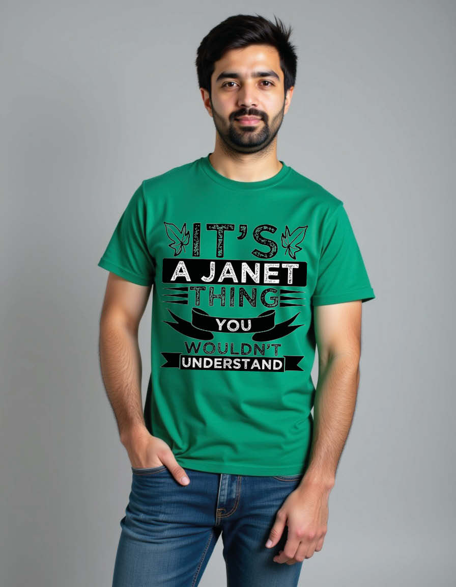 Thumbnail: it's a janet thing you wouldn't understand Unisex Printed Graphic T-Shirt