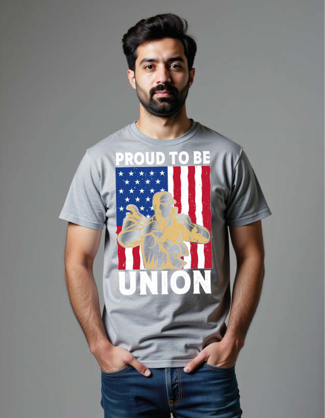 Thumbnail: proud to be union Unisex Printed Graphic T-Shirt For Mens Womens & Kids