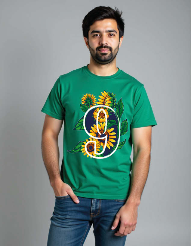 Sunflower Number 9 Unisex Printed Graphic T-Shirt for Mens,Womens & Kids