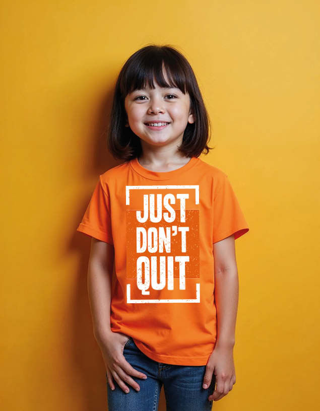 Thumbnail: just don't quit Unisex Printed Graphic T-Shirt For Mens Womens & Kids