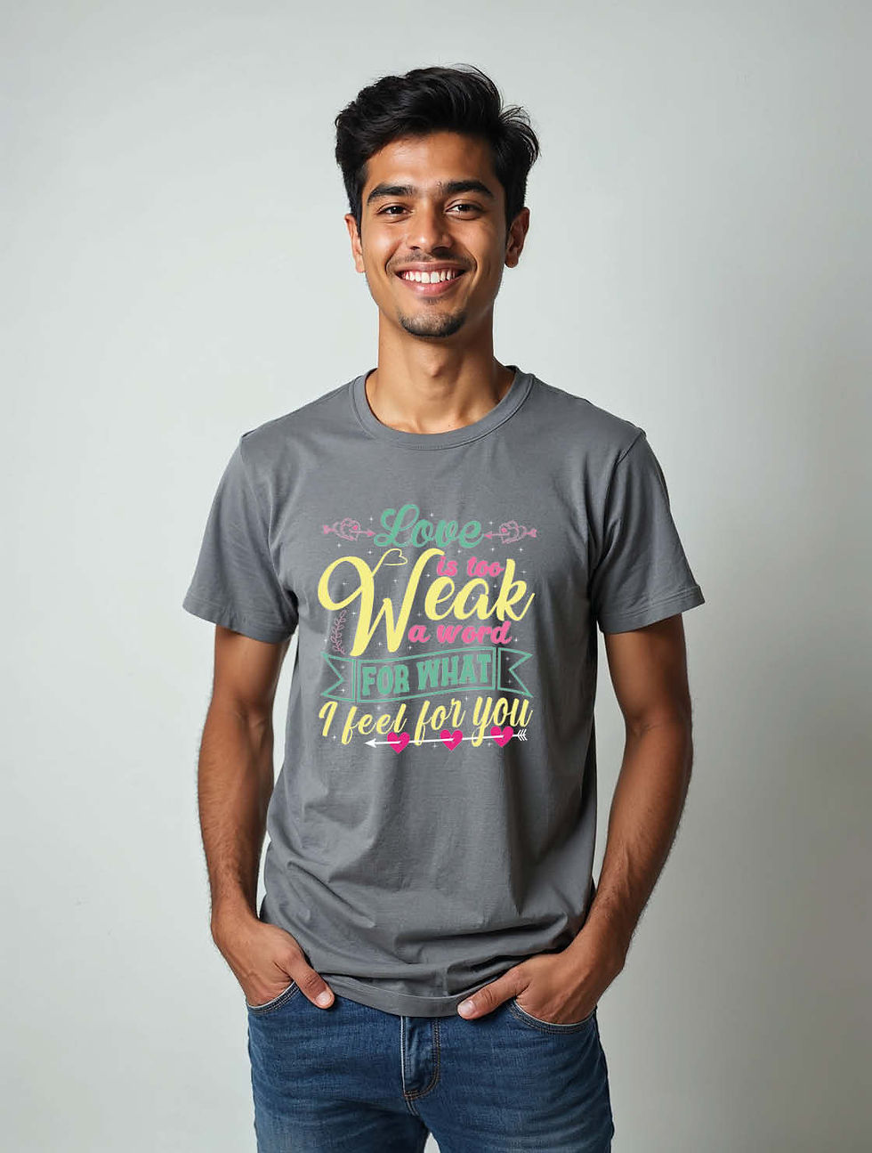 Thumbnail: love is too weak a word for what i feel for you Unisex Printed Graphic T-Shirt