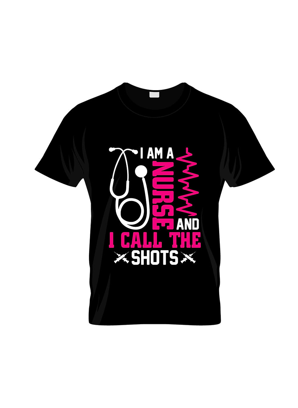 Thumbnail: i am a nurse and i call the shots typography printed t shirts
