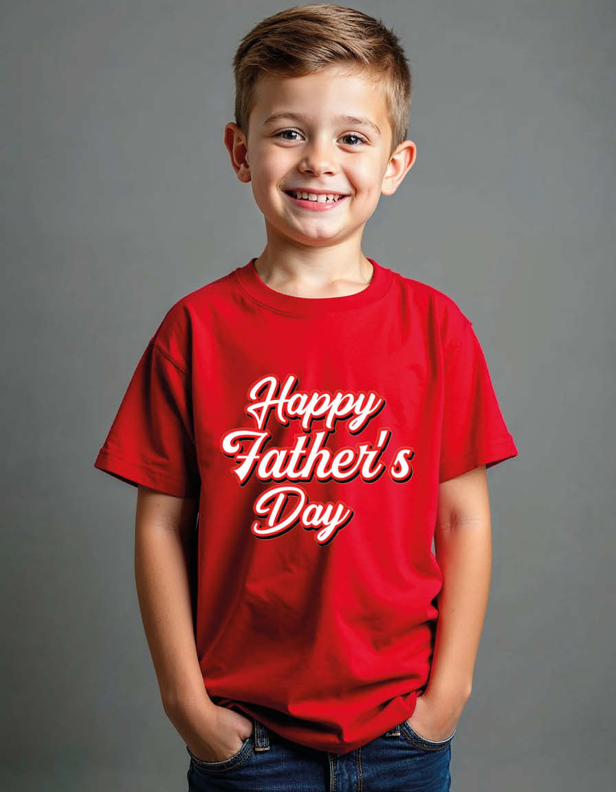 Thumbnail: Happy fathers day Unisex Printed Graphic T-shirt