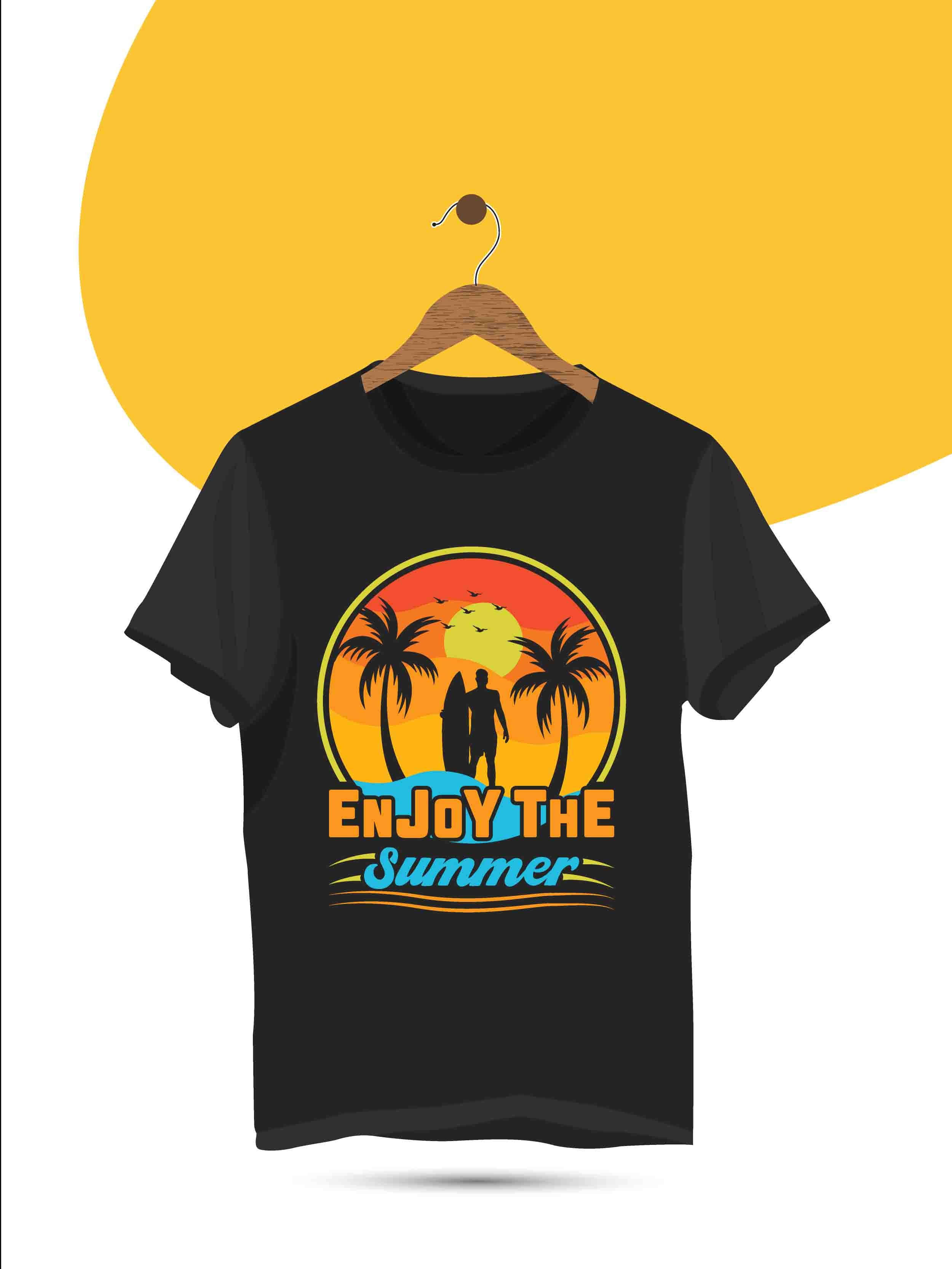 enjoy the summer typography printed t shirt inspirational quotes printed t shirt