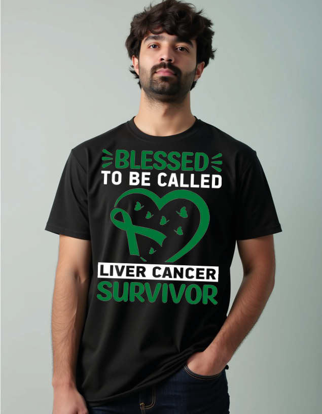 blessed to be called liver cancer survivor Unisex Printed Graphic T-Shirt